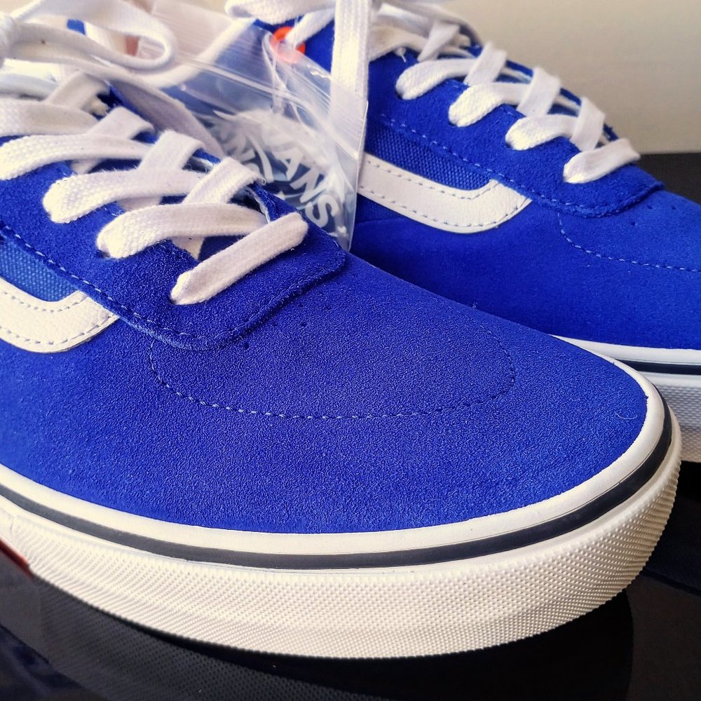 Vans Men's Kyle Walker Suede / Canvas Sneaker in Awesome Athletic Blue / Orange - Picture 4 of 14